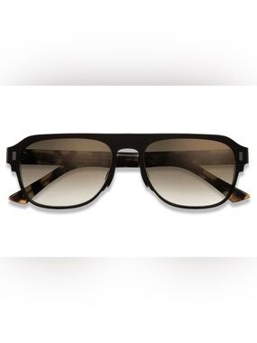 Cutler & Gross 1365 Men's Black Aviator Sunglasses
